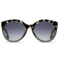 Preview: Komono Sonnenbrille Ellis emerald bobcat Rahmen, rauchgrau verlaufende Gläser, cat-Eye,  cat-Eye, Front